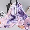 Fashion Kerchief Silk Satin Neck Scarf For Women Print Hijab Scarfs Female 90*90cm Square Shawls and Wraps Scarves For Lady 3