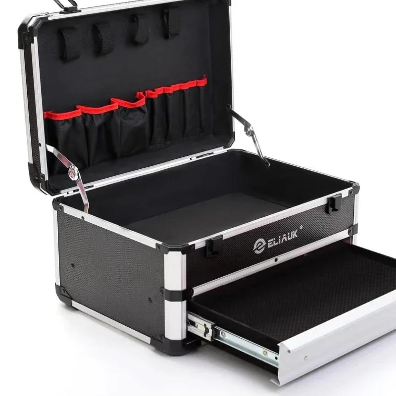 Aluminum Alloy Drawer Tool Box Multifunction Hardware Tools Storage Boxes Large Capacity Safety Equipment Organizer Accessories 2