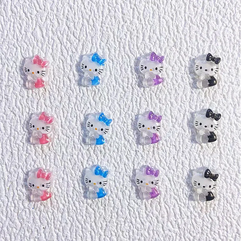 50PCS Cute Nail Charms Hello Kitty Kawaii Cartoon Anime Nail Accessories Acrylic Nail Supplies for DIY Nail Art Jewelry 3