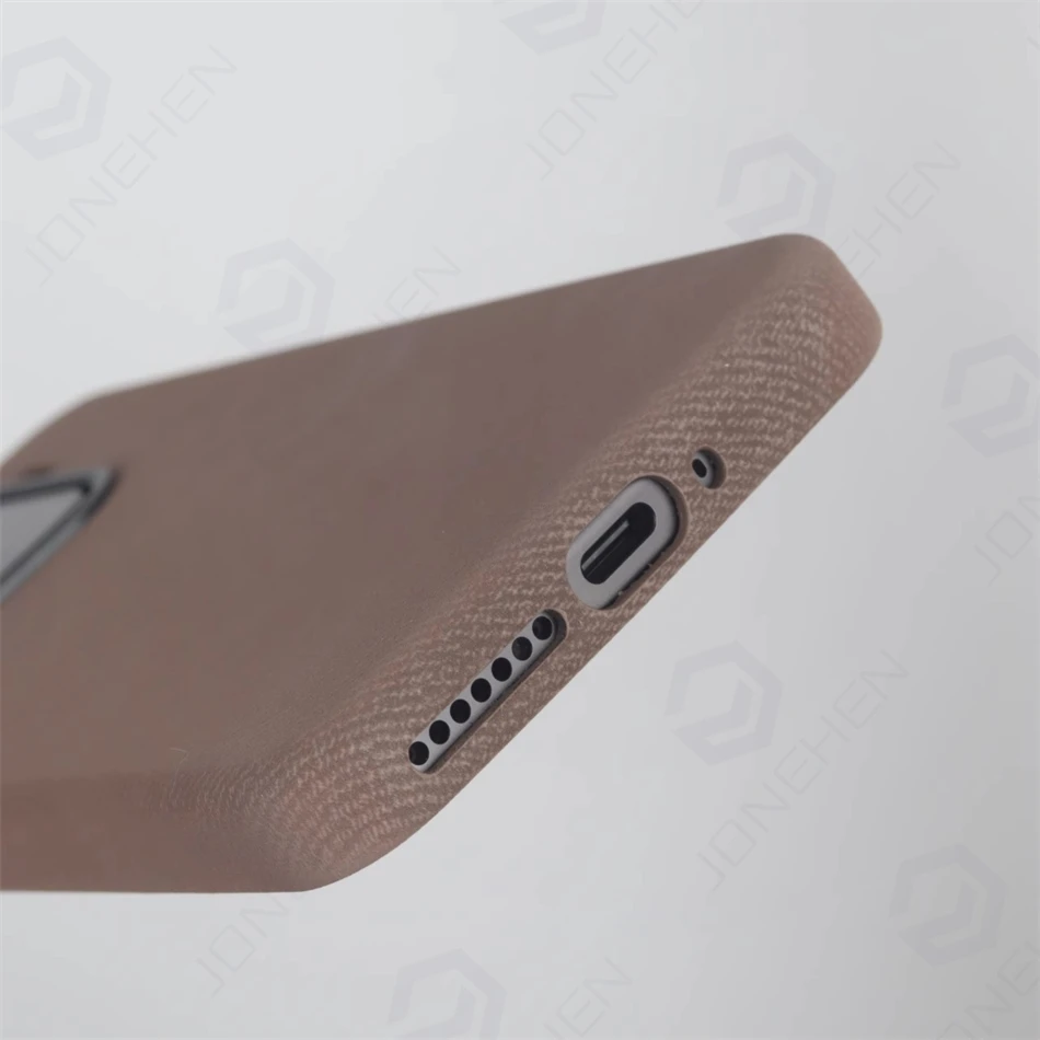 Luxury Fiber Leather Magnetic Wireless Charging Shockproof Case