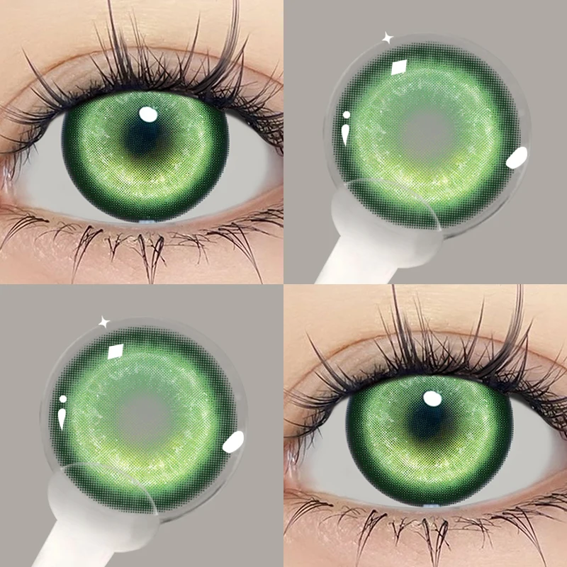 Vibrant Green Korean Big Eyes Cosplay Contact Lenses - Premium Quality & Fast Shipping