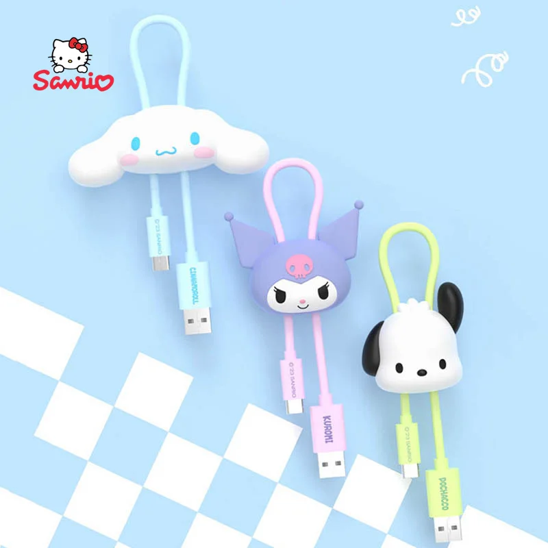 

Kawaii Sanrio Pochacco Kuromi My Melody Cartoon New Iphone Type-C Cell Phone Charger Data Line Safety Stablize Digital Supplies