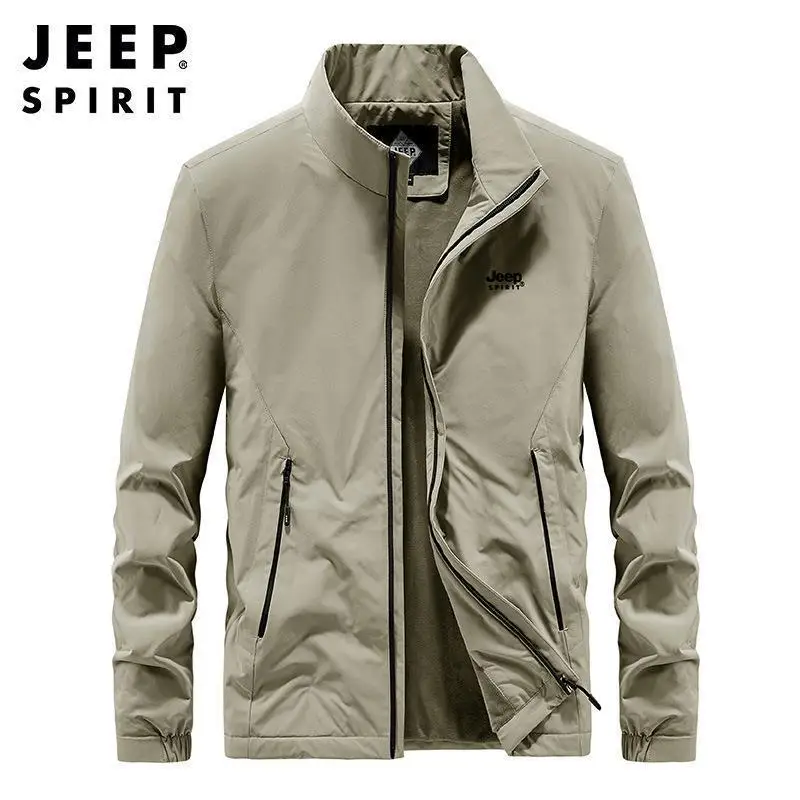 JEEP SPIRIT Autumn Winter Men Plush Thickened Jacket Fashion