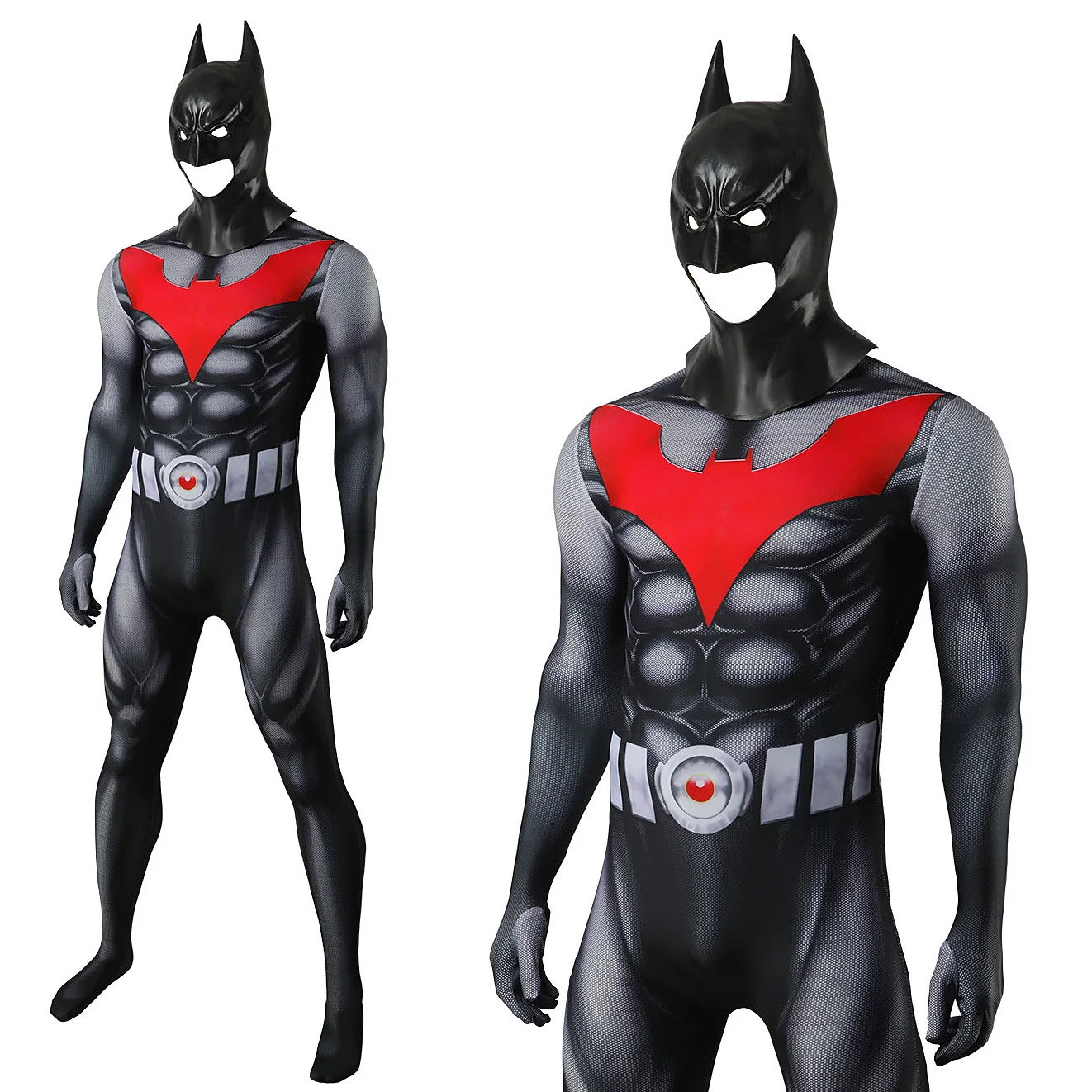 DC-Inspired Batman Cosplay Bodysuit for Adults and Kids