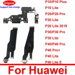 Genuine USB Charging Board For Huawei P10 P20 P30 P40 Pro Plus Lite E 2019 USB Charging Port Usb Board Connector Flex Cable