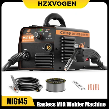 HZXVOGEN MIG145A Máquina de soldar MIG , sin gas 220 V, soldadora de alambre con núcleo, sin gas.