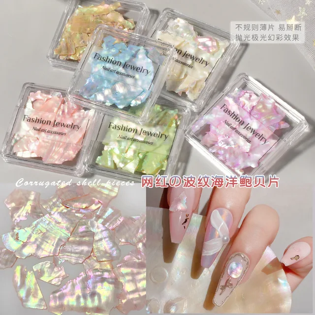 Natural abalone shell slices for stunning nail art