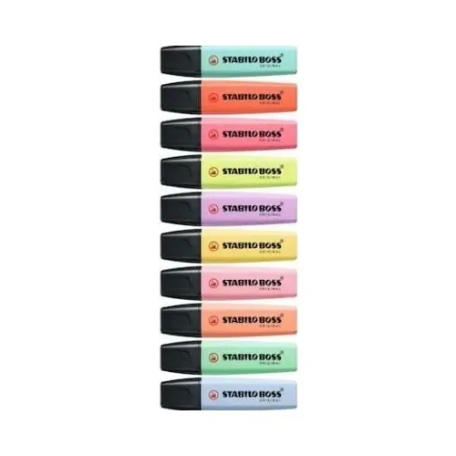 Stabilo Boss Original Pastel 10 Color Highlighter Set Table Set Office Graffiti Pen