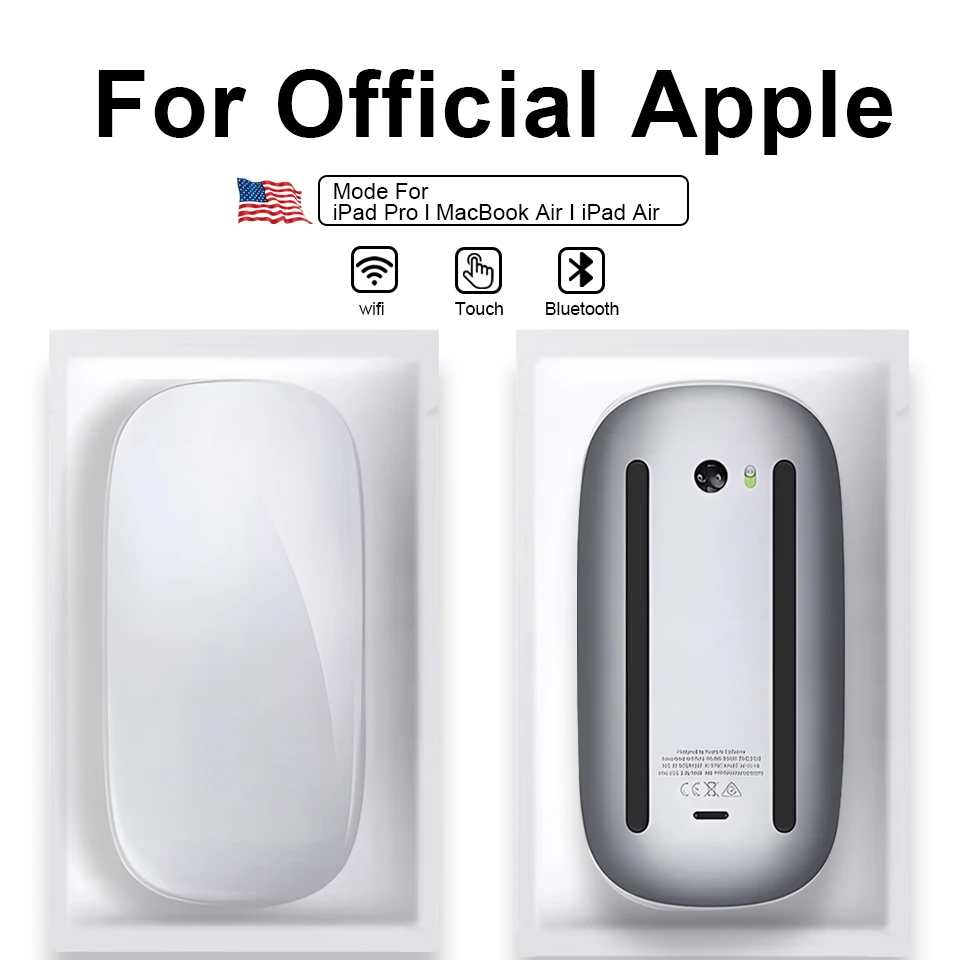Original Official Wireless Bluetooth Touch Magic Mouse for Apple Macbook Pro Air Mini Laptop Tablet PC Gaming 2.4G USB Mouse