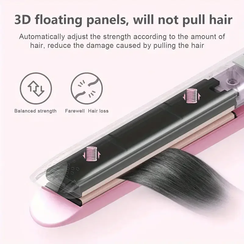 1PC Mini Hair Straightener Cartoon Curling Straight Hair Dual Purpose Clipboard Portable Curling Iron