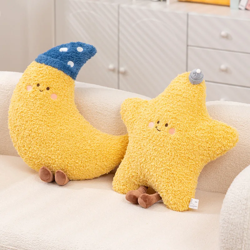 Hot Cartoon Sky Plush Doll Pillow Cute Dark Clouds Sun Moon Stars Rainbow Toy Home Decoration Gift For Boys And Girls