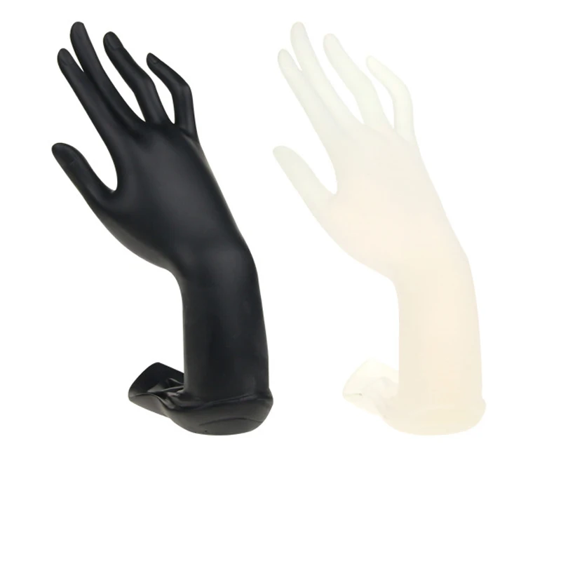 

Jewelry Display Stand Velvet Hand Finger Shape Display Stands Ring Bracelet NecklacePlastic Holder Rack 23x11cm(H*W)