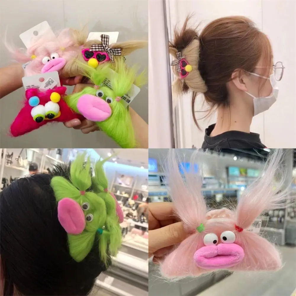 Fermaglio Per Capelli Con Bambola Brutta In Peluche Nuova Clip Per Artiglio Per Capelli Con Bocca Di Salsiccia Alla Moda Adorabile