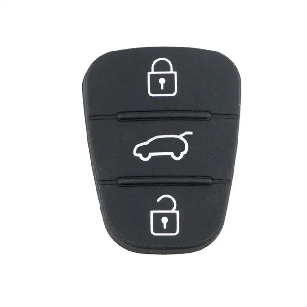 3 Buttons Remote Car Key Shell Fob Rubber Pad Fit Hyundai Solaris Accent Tucson l10 l20 l30 IX35 Kia K2 K5 Rio Ceed Key Case