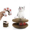 3527-006aa0.jpg Magic Organ Cat Scratching Board Interactive Cat Toy with Ball Scalable Round Corrugated Cat Scratcher Toy Kitten Game Supplies