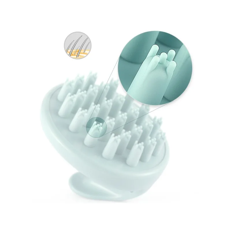 Description Picture 5 of item26 Roots Silicone Hair Shampoo Massage Combs Brush Accessory Elastic Soft With Nail Scalp Protect Wet Dry Use Tools Stress Relax