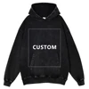 Hip Hop Harajuku Custom Hoodie Vintage Cotton Street Dress Pullover Personalized Custom Pattern Print 380G Washed Hoodie 2