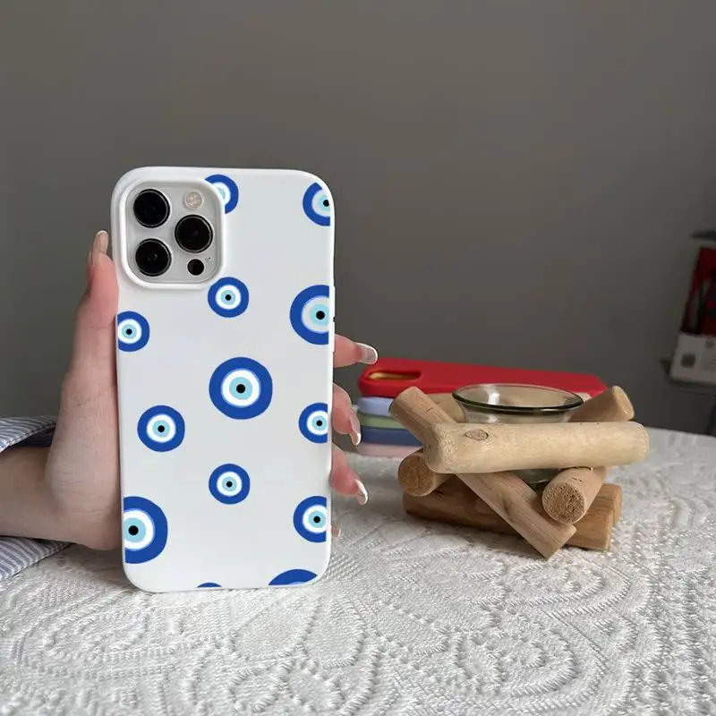 thumbnail image 1 of Funda de teléfono con estampado de ojo de la suerte, carcasa a prueba de golpes para iPhone 11, 13, 12, 14, 15 Pro Max, X, XS MAX, XR, SE, 7, 8 Plus, 1 of 5