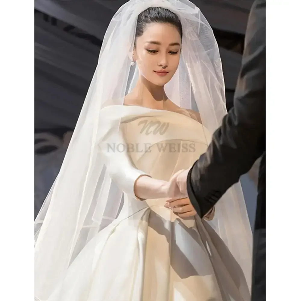 Ribbon Edge Wedding Veils Tulle Long Bridal Veil Two Layer Bridal Veil Long Party Veils Wedding Accessories Customized bridal veil