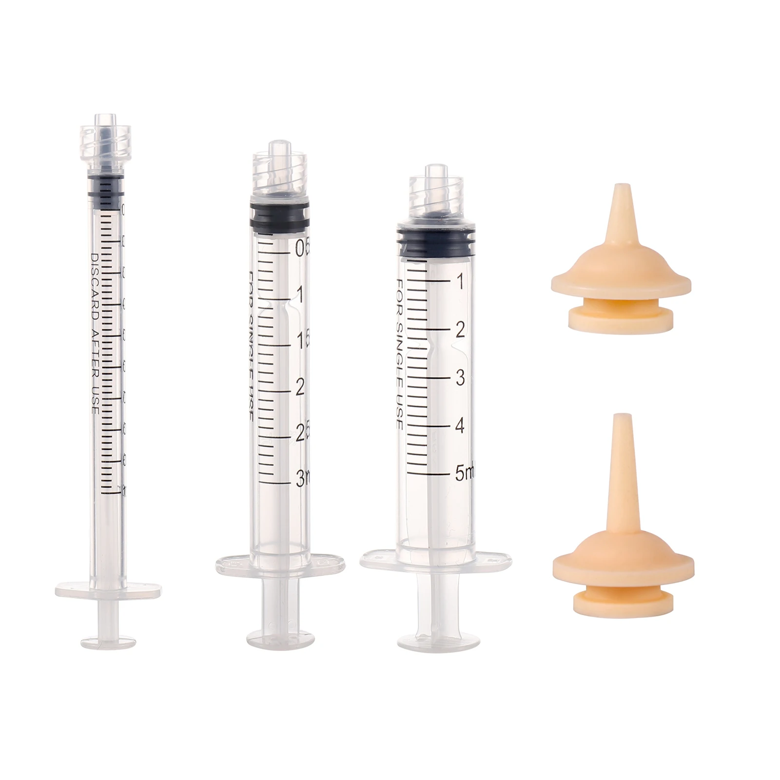 Newborn Pet Feeding Nipple For Dog Cat Hamster Parrot Feeding Pacifier Medicine Pets Oral Syringe With Silicone Nipple