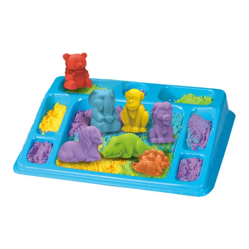 

Play Sand Kit Pretend Sand DIY Developmental Toy Easy To Clean Sand With Multi Colors For Interaction Classroom Rewards