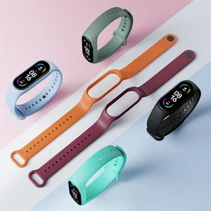 Wristband For Xiaomi Mi Band 5 4 3 6 nfc Silicone Strap Bracelet Replacement For Xiaomi Band 7 4 5 6 nfc Wrist Color TPU Strap