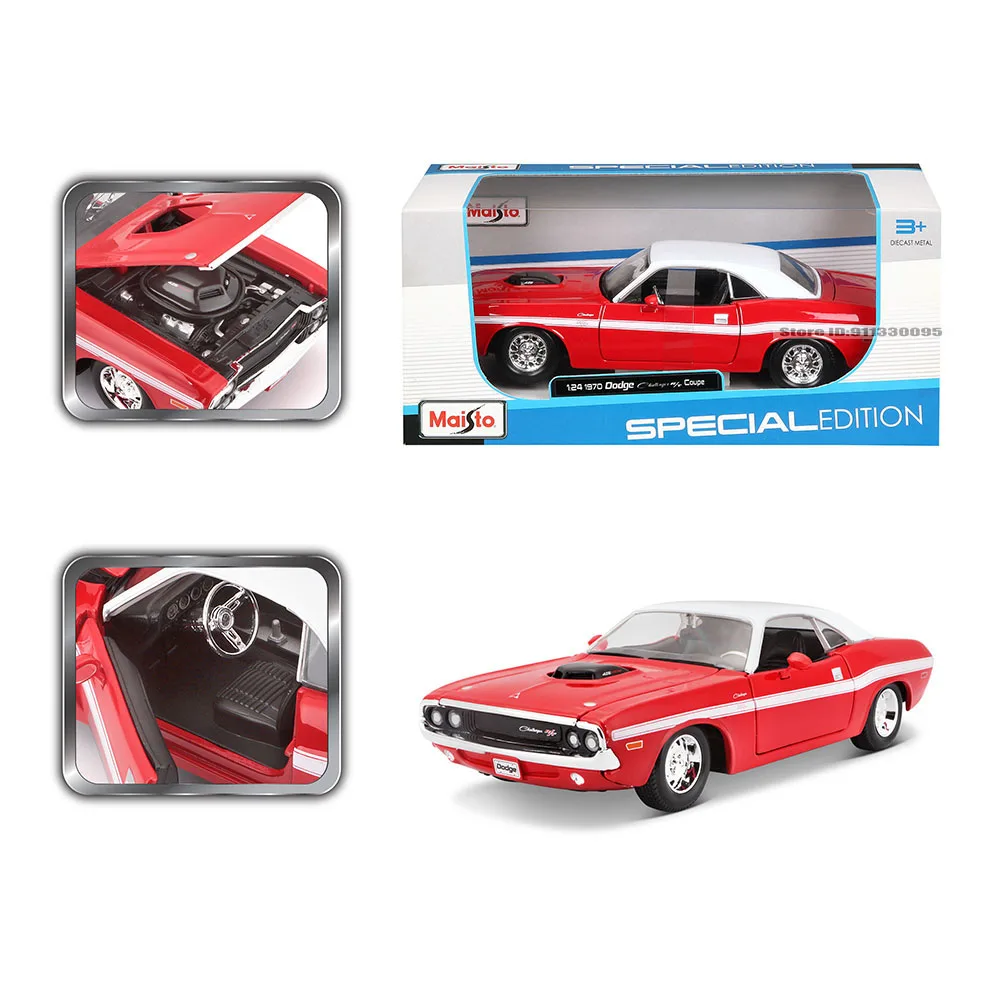 Maisto 1:24 1970 Dodge Challenge R/T Coupe Red simulation alloy