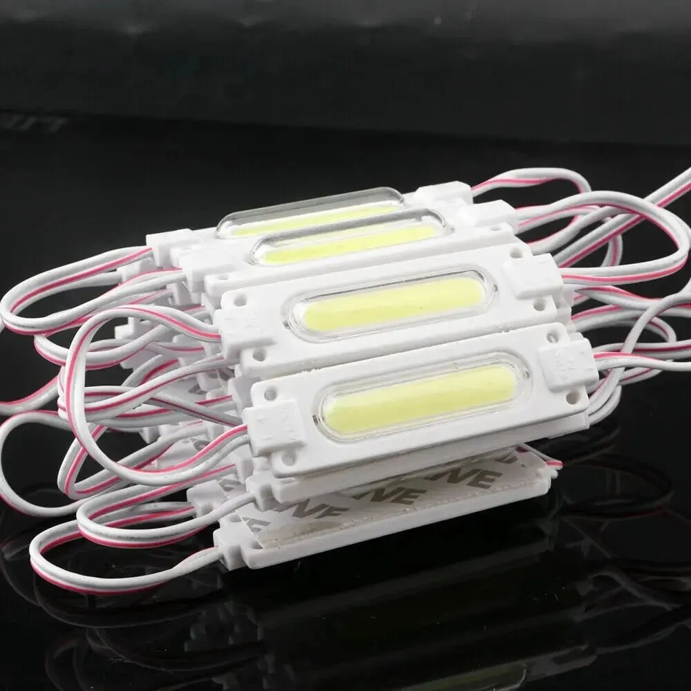 렌즈 포함 주입 COB LED 모듈, 방수 LED 백라이트, 사인 채널 문자 DC12V 2W IP68, 10 개/로트