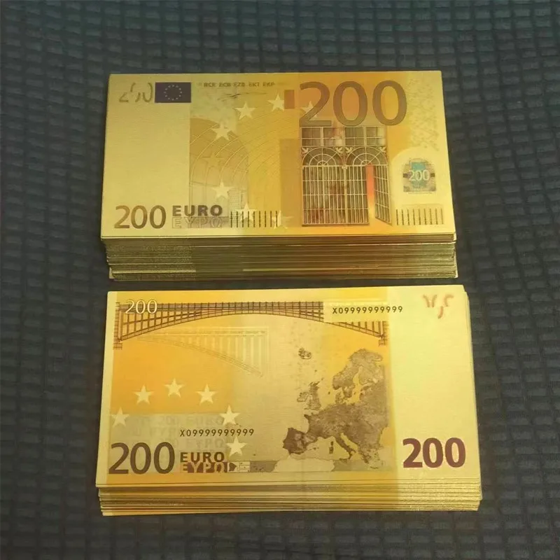 Description Picture 5 of item20~100pcs Fake Euro Bills 20 Euros Gold Foil Banknotes Fake Money European Banknotes 50 Euro Gold Banknotes Gifts Collection