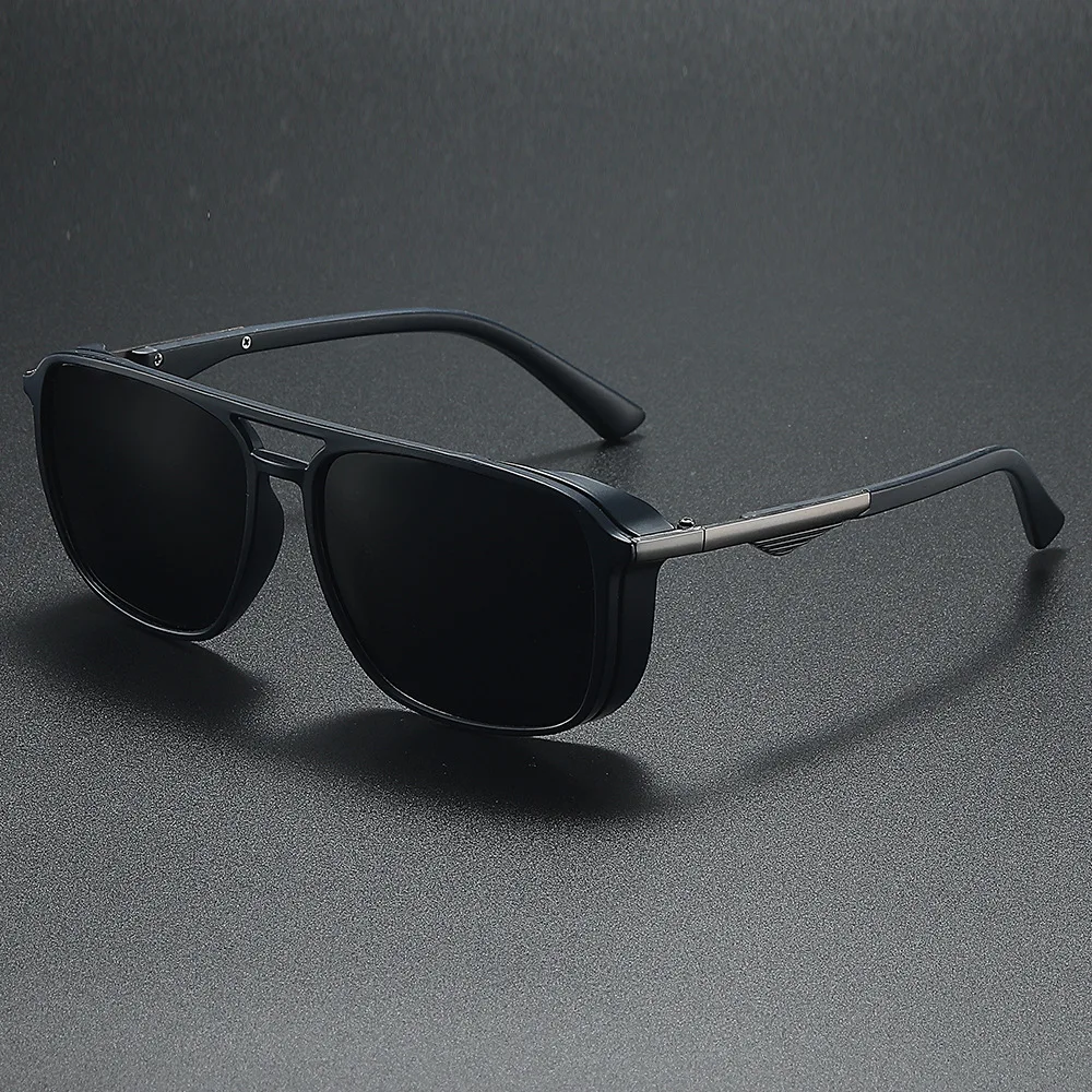 Men's Square Punk Series Polarized Sunglasses Outdoor Fishing Cycling Glasses Driver Driving Sunglasses for Boy