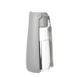 Portable Leak - Proof Pet Water Bottle with High Capacity and Built - In Drinking Bowl (Gray)