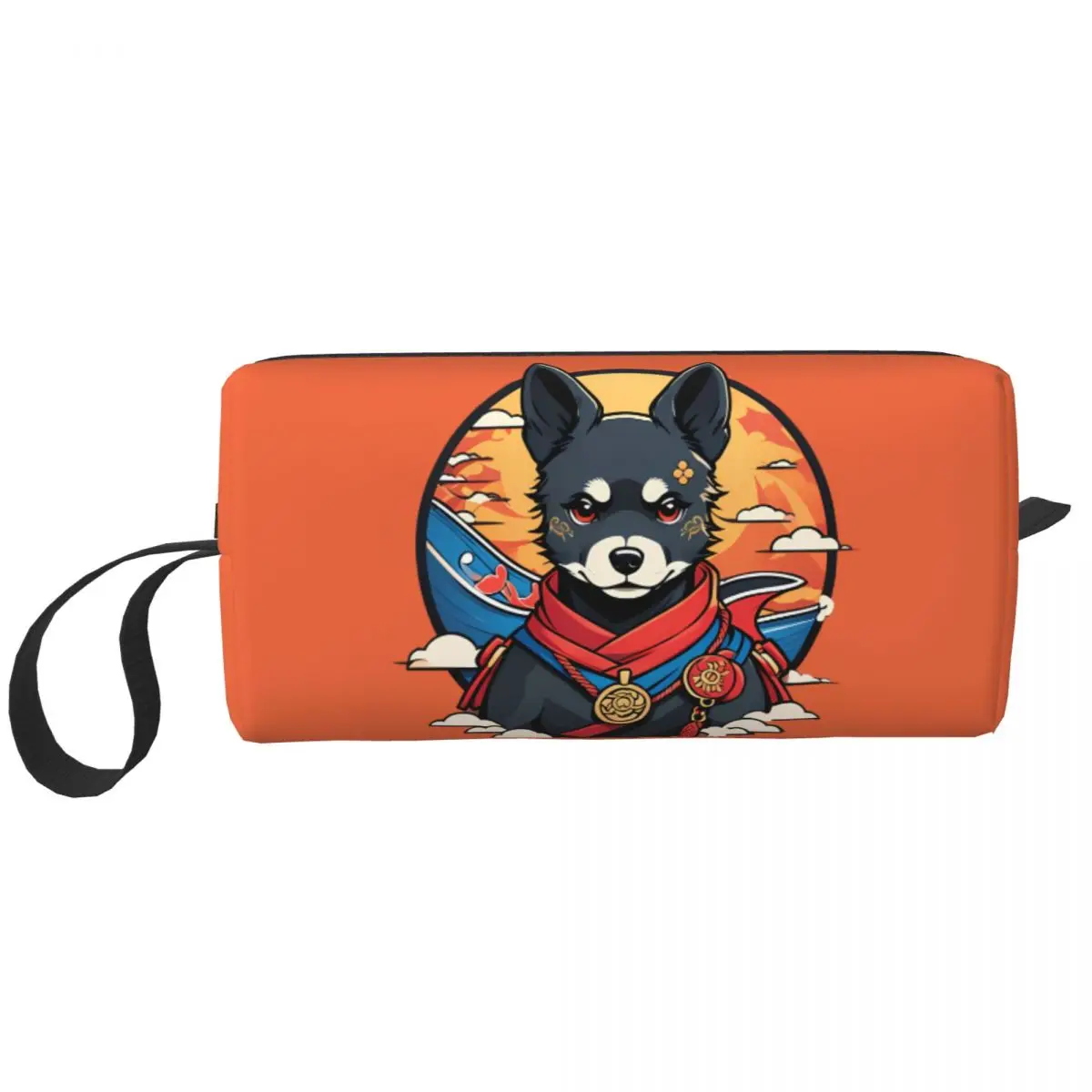 

Dog Ninja Ukiyoe Style Makeup Bag for Women Travel Cosmetic Organizer Cute Storage Toiletry Bags