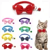 Cat Collar Solid Color Bowknot Puppy Chihuahua Collars with Bell Adjustable Safety Buckle Cats Bow Tie Pets Accessories 1