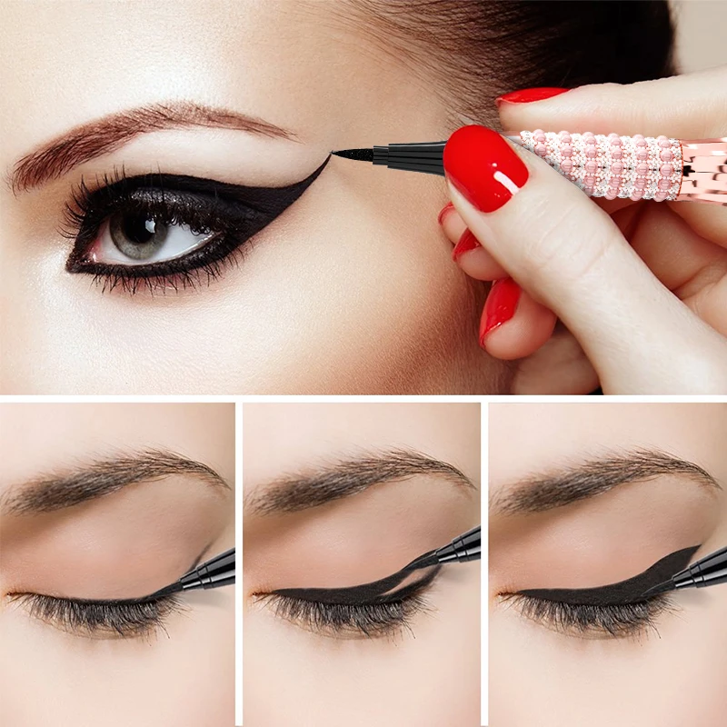 Cosmetica Zwarte Eyeliner Pen Niet Gemakkelijk Vegen Eyeliner Waterdichte Eyeliner Ogen Make-Up Snel Dry Queen Luxe Eyeliner