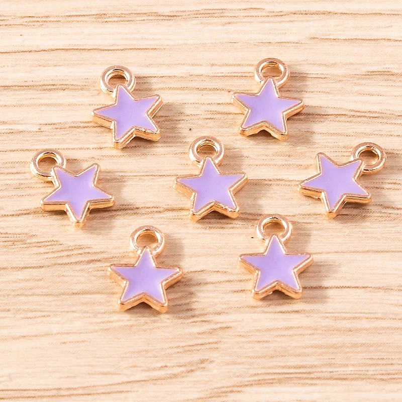 30 Stück 8x8mm Niedliche Kleine Emaille-Schmetterling-Anhänger für Schmuckherstellung DIY Ohrringe Halsketten Armbänder Handgemachtes Kunsthandwerk Geschenk – Detail 13