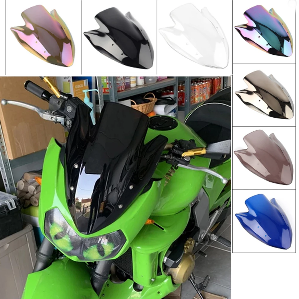 

Motorcycle screen Double Bubble Windshield Deflector Protector WindScreen For Kawasaki ninja Z1000 2003 2004 2005 2006 Z 1000