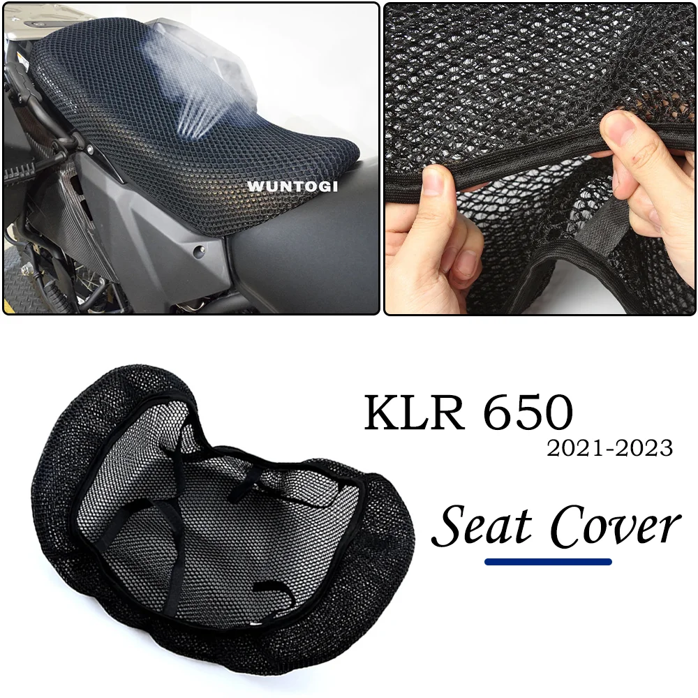 3D Breathable Seat Cover For Kawasaki KLR 650 KLR650 Insulation Anti-Slip Seat Cushion Motorcycle Protection Cover -
