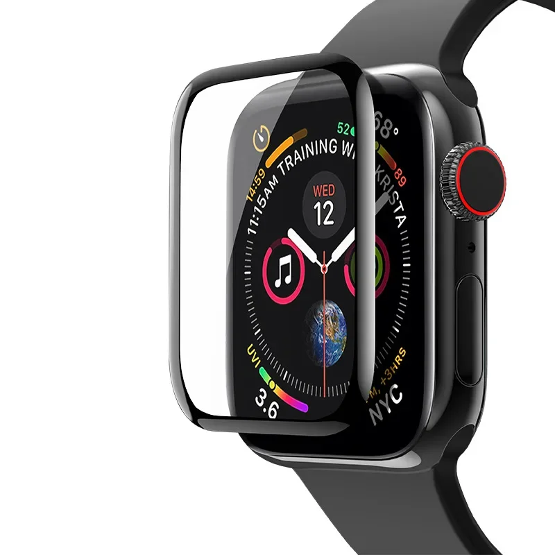

Full Cover Tempered Glass Protective Film for Apple Watch 9 8 7 45mm 41mm Screen Protector IWatch 6 5 4 SE 44mm 42mm 40mm 38mm