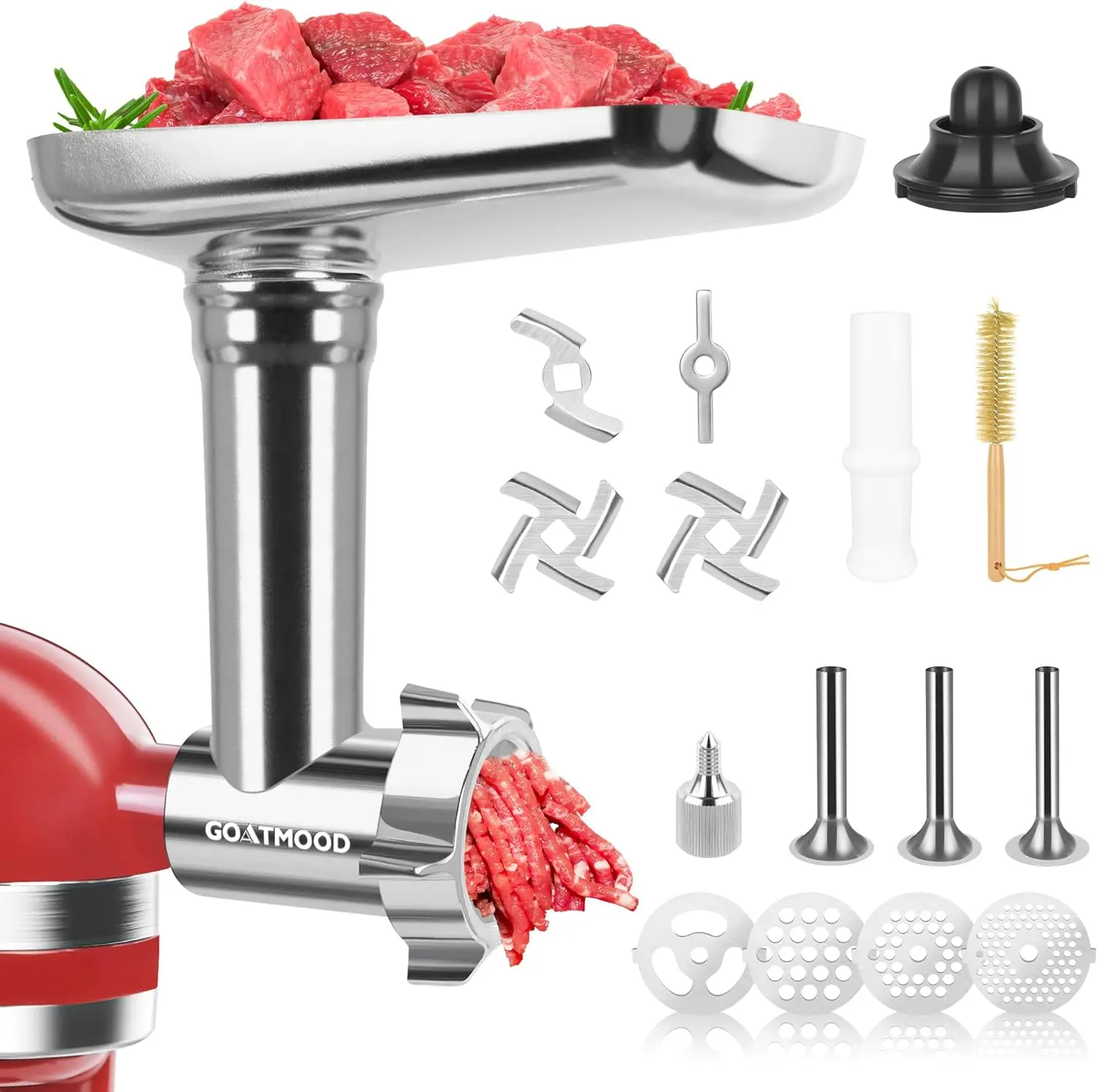 Food Grinder Attachments 304 Dishwasher Safe Stainless Steel Food Grinder Attachment Fit KitchenAid