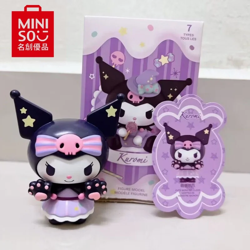 

Miniso Sanrio персонажи трюка или лечения Kuromi искусственная ручная фигурка настольная Кукла девочка подарок украшение подарки