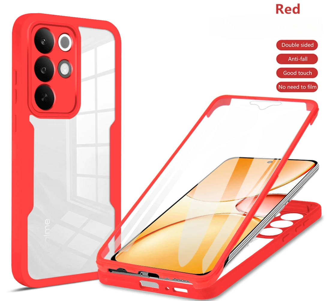 Stylish 360° Full-Wrap Silicone Shockproof Case with Screen Protector
