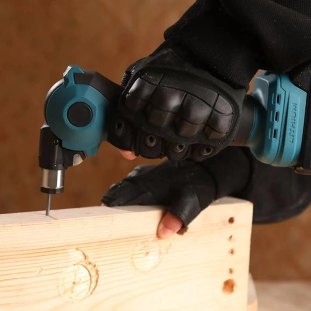 180W Electric Hammer Drill Cordless Hammer Screwdriver Adjustable Head Nail Drill Woodworking Power Tool for Makita 18V Battery 6