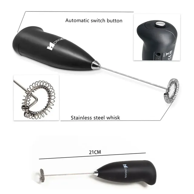 Montalatte Mini schiuma elettrica portatile Caffettiera Frullino per le uova per agitatore per cappuccino Frullatore portatile Frusta da cucina Strumenti 3