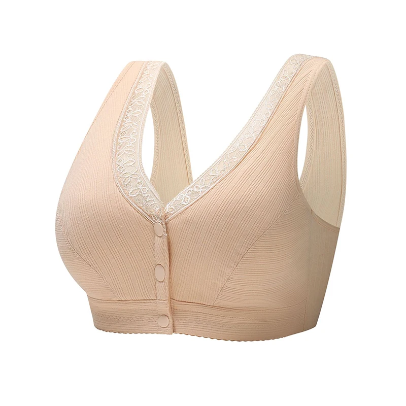 BreastFeeding Bra for Women Lace Maternity Underwear Breathable Soft Front Closure High Elasticity Strap Postpartum Nursing Bras 2
