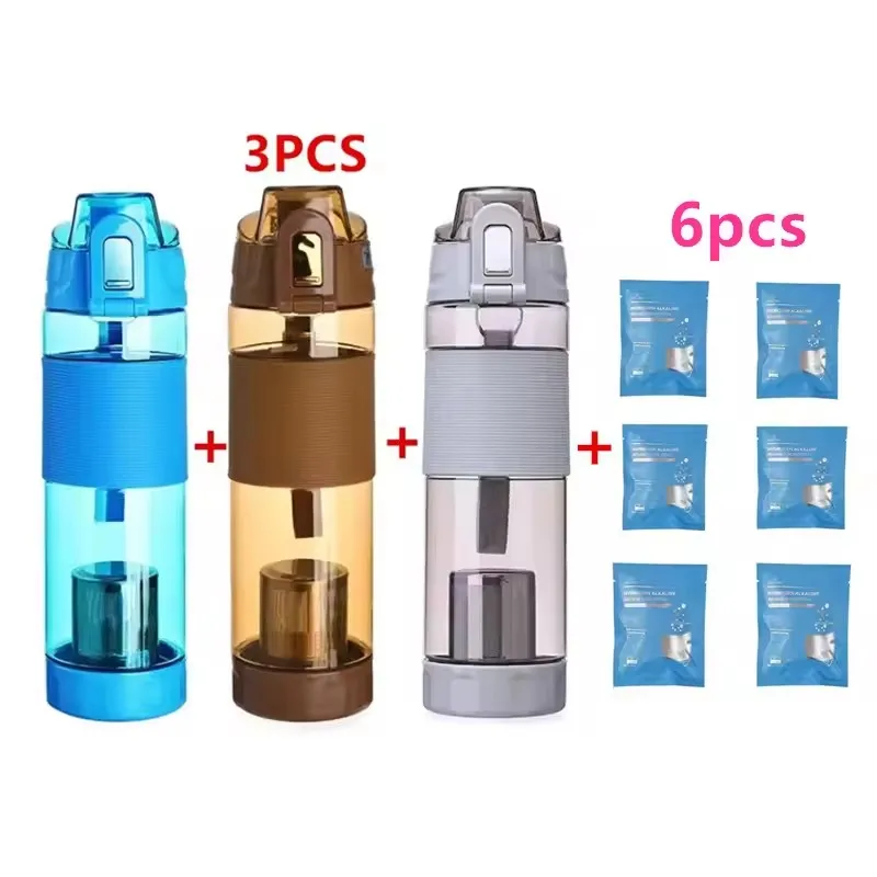 Tomaline Alkaline Water Cup Increase the PH to the 7.2 to 9.5 Energy Bottle 650ml Alkaline Water Bottle Sports filter bag