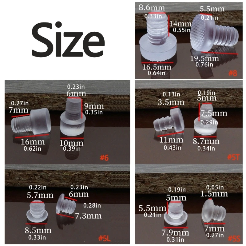 Table Chair Leg Feet Bottom Pad set Clear Rubber Furniture Pad Simple Isntall