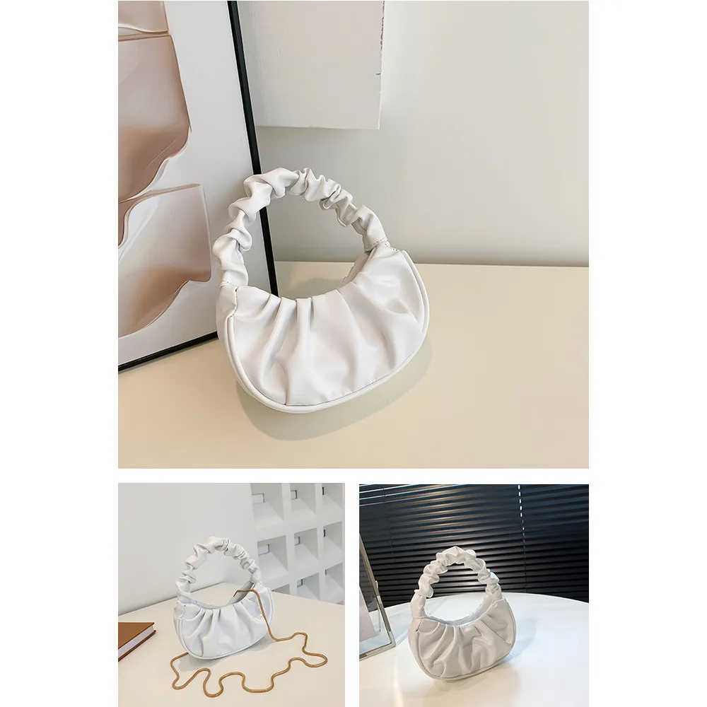 2024 Estate Nuovo Trendy Internet Rosso Versatile Monospalla Sottobraccio Alla Moda Portatile Semplice Piegato Borsa Nuvola_voghion.com