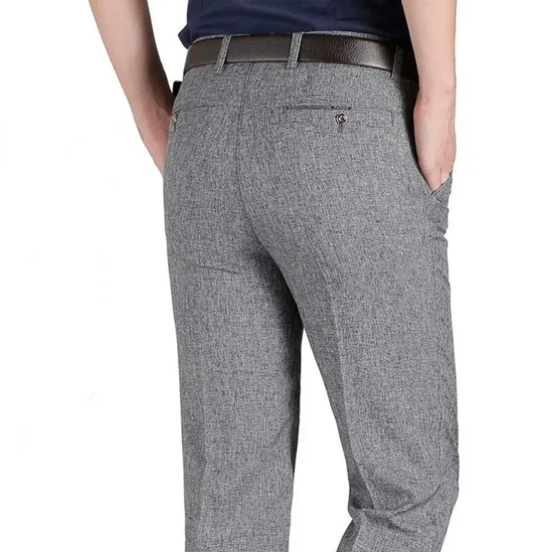 New Design Autumn Men Casual Fashion Pants Thick Loose Male Pant High Waist Straight Trousers Business Man Plus Size 28-40 5