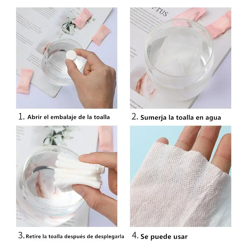 20/50pcs Portable Marshmallow Wipes Compression Towel Coin Tissue Disposable Face Towels for Travel Bathrobe Face Towel 5
