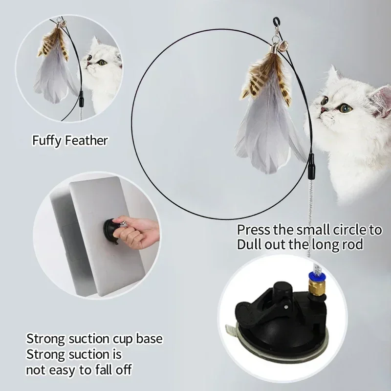 1 pièce Bâton De Teaser De Chat À Détail Papillon Ventouse Pour Chat Pour  Jouant, Mode en ligne